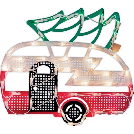 IG DESIGN Lighted Camper Indoor Christmas Decor 32801